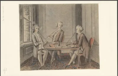 Drie rokende mannen