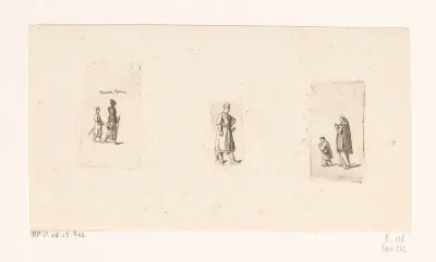 Drie scènes met Poolse figuren