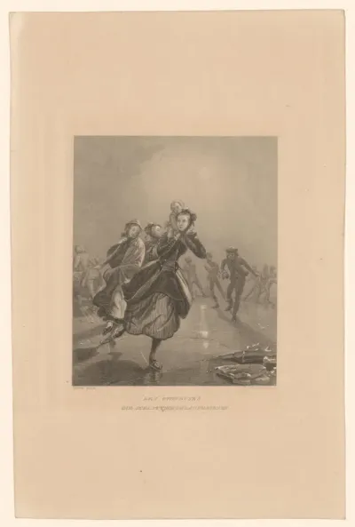 Drie schaatsende vrouwen