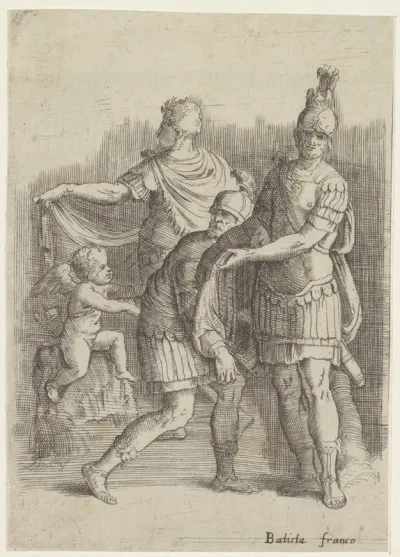 Drie soldaten en een putto