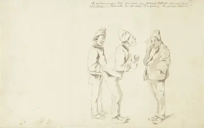 Drie staande mannen