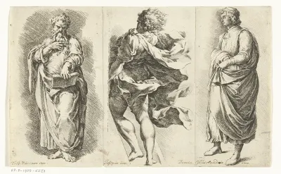 Drie staande mannen