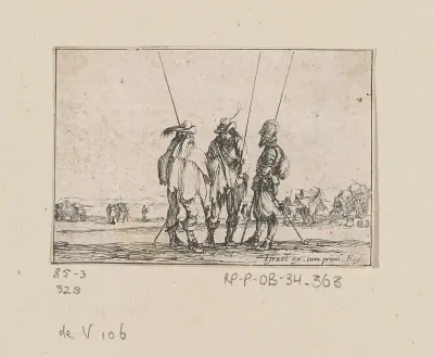 Drie staande soldaten