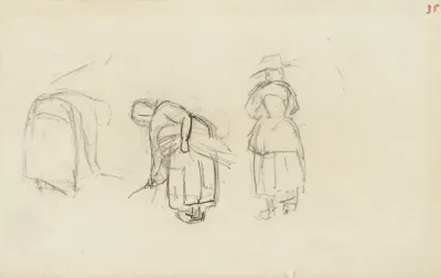 Drie studies van een werkende vrouw