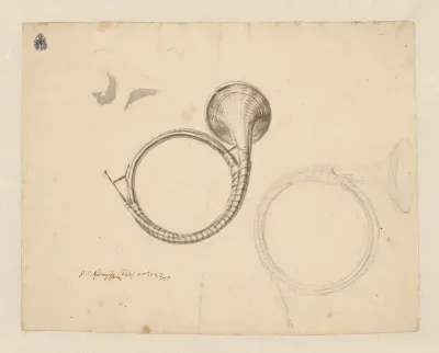 Drie studies van jachthoorns