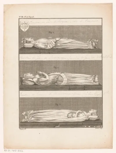 Drie tombes met gisants