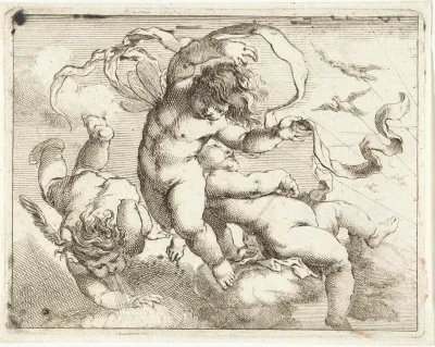 Drie tuimelende putti