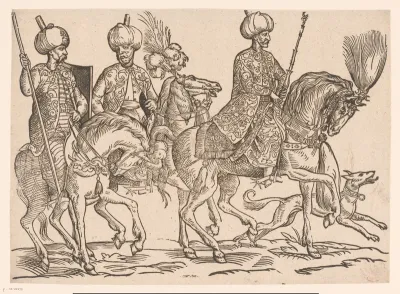 Drie Turkse ruiters