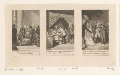 Drie voorstellingen uit de Anekdoten van Frederik de Grote