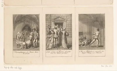 Drie voorstellingen uit de oudere en middelste geschiedenis