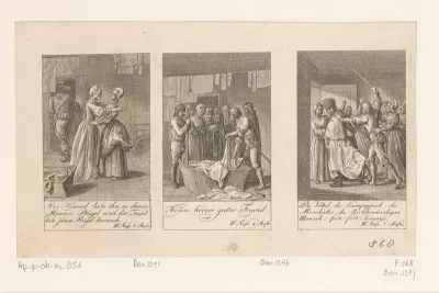 Drie voorstellingen uit William Shakespeares Merry Wives of Windsor