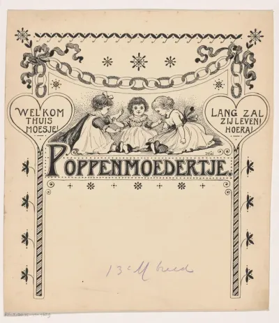 Drie zittende poppen