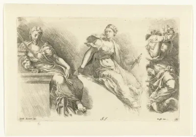 Drie zittende vrouwen