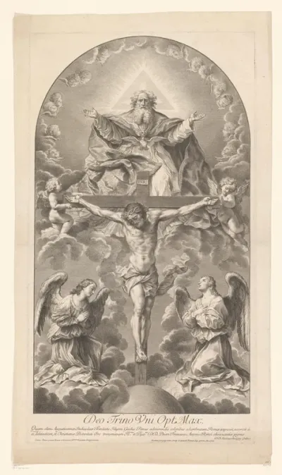 Drieëenheid met Christus aan het kruis