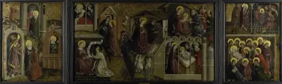 Drieluik met taferelen uit het leven van Maria
