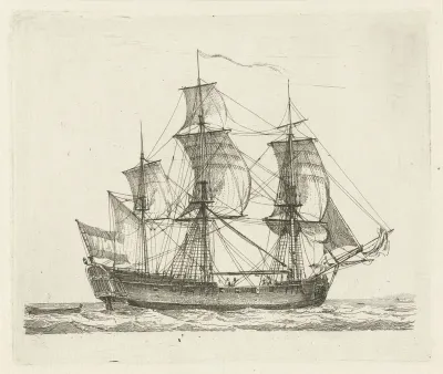 Driemaster met vlag