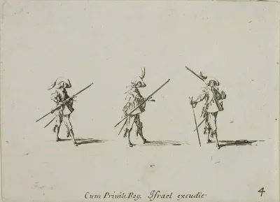 Drill with the Musket, plate four from The Military Exercises