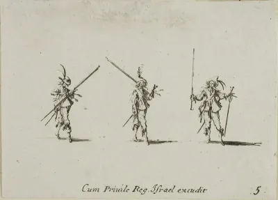 Drill with Tilted Pikes, plate five from The Military Exercises