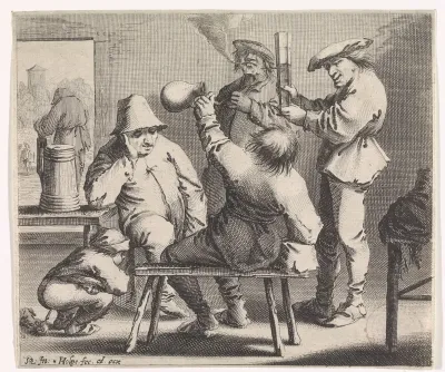 Drinkend boerengezelschap