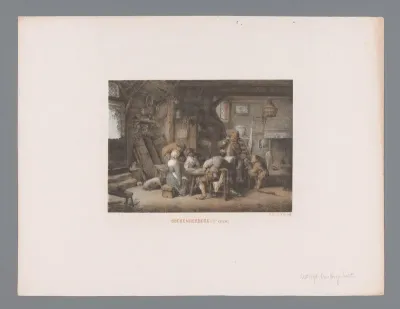 Drinkend gezelschap in een herberg