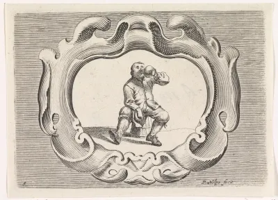 Drinkende boer