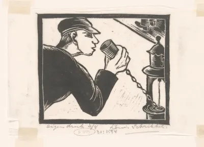 Drinkende man