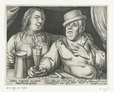 Drinkende man en vrouw
