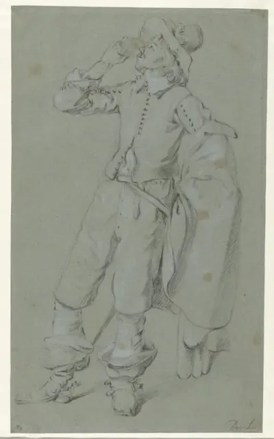 Drinkende man