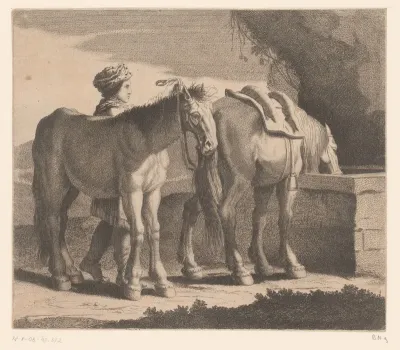 Drinkende paarden
