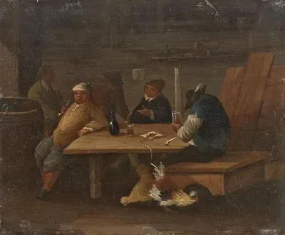 Drinkers and smokers in an interior