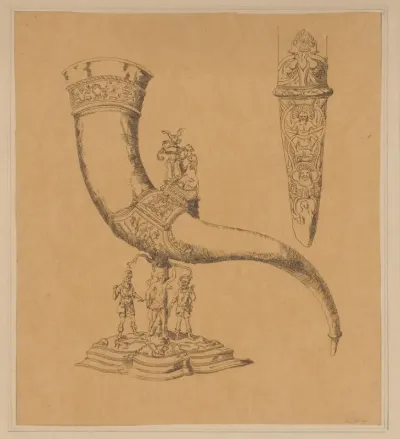 Drinkhoorn van het handboogschuttersgilde van Amsterdam