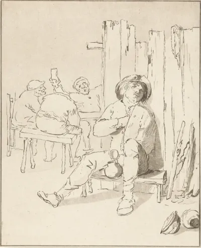 Dronken boer in herberg