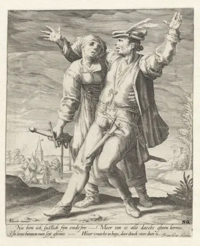 Dronken boerenpaar
