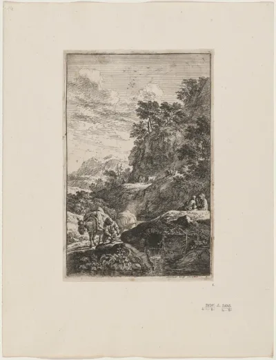 Drover with Two Mules