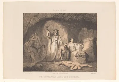 Druïden offeren een christelijke man