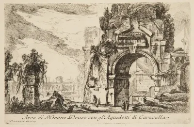 Drusus' triumfbue med Caracalla's akvædukt