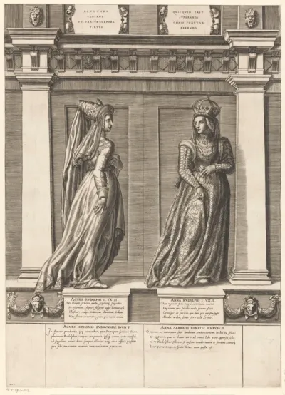 Dubbelportret van Agnes van Oostenrijk en Anna van Habsburg
