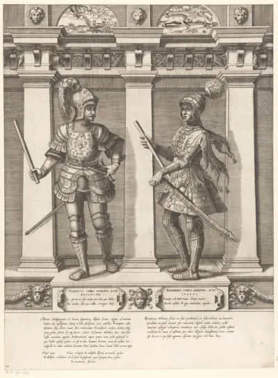 Dubbelportret van Albrecht III en Werner II van Habsburg
