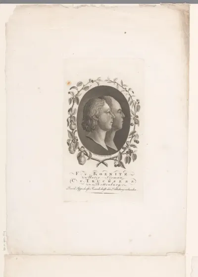 Dubbelportret van Christian Ferdinand von Könitz en Christian Truchseß von Wetzhausen