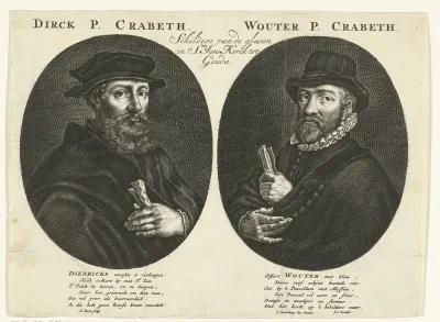 Dubbelportret van Dirck en Wouter Pietersz. Crabeth