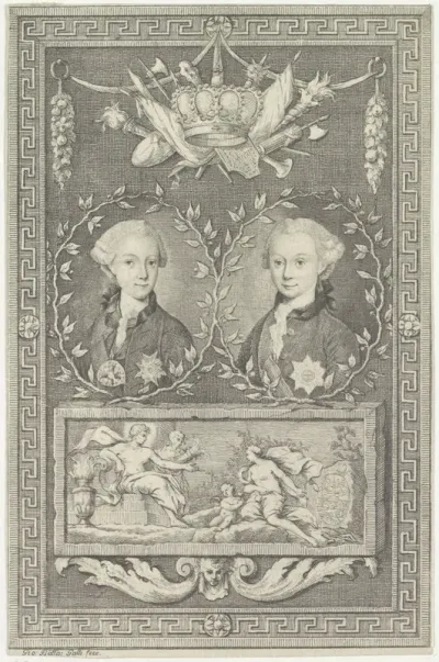 Dubbelportret van Frederik Willem III van Pruisen en Willem van Pruisen