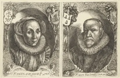 Dubbelportret van Hans van Uffelen op 63-jarige leeftijd en Agneta van Liesvelt op 47-jarige leeftijd