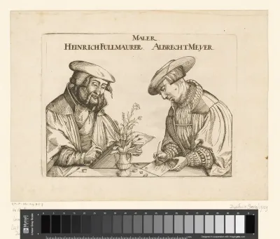 Dubbelportret van Heinrich Füllmaurer en Albrecht Meyer