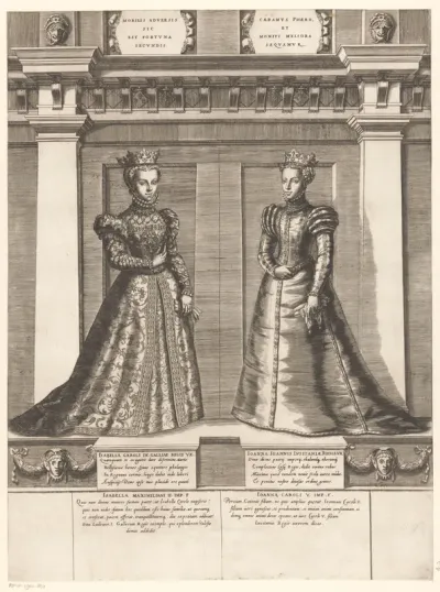 Dubbelportret van Isabella en Johanna van Habsburg