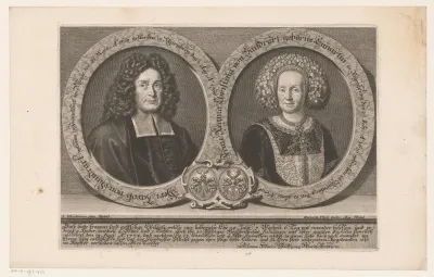 Dubbelportret van Jacob von Sandrart en Regina Christina von Sandrart