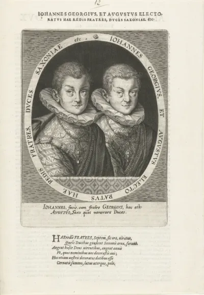 Dubbelportret van Johann Georg en August van Saksen