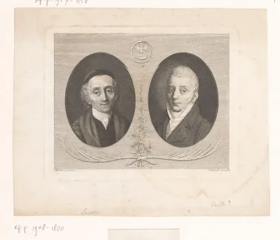 Dubbelportret van Johann Kaspar Lavater en een onbekende man