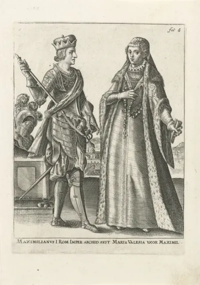 Dubbelportret van keizer Maximiliaan I en Maria van Bourgondië