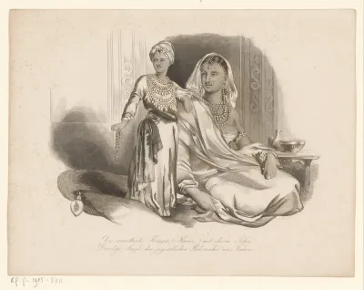 Dubbelportret van koningin Ranee en prins Dwoolap Singh