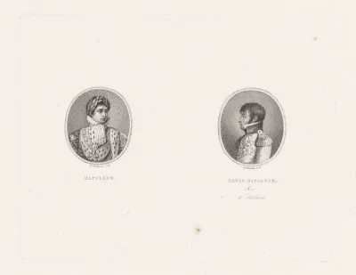Dubbelportret van Napoleon I Bonaparte en Lodewijk Napoleon Bonaparte